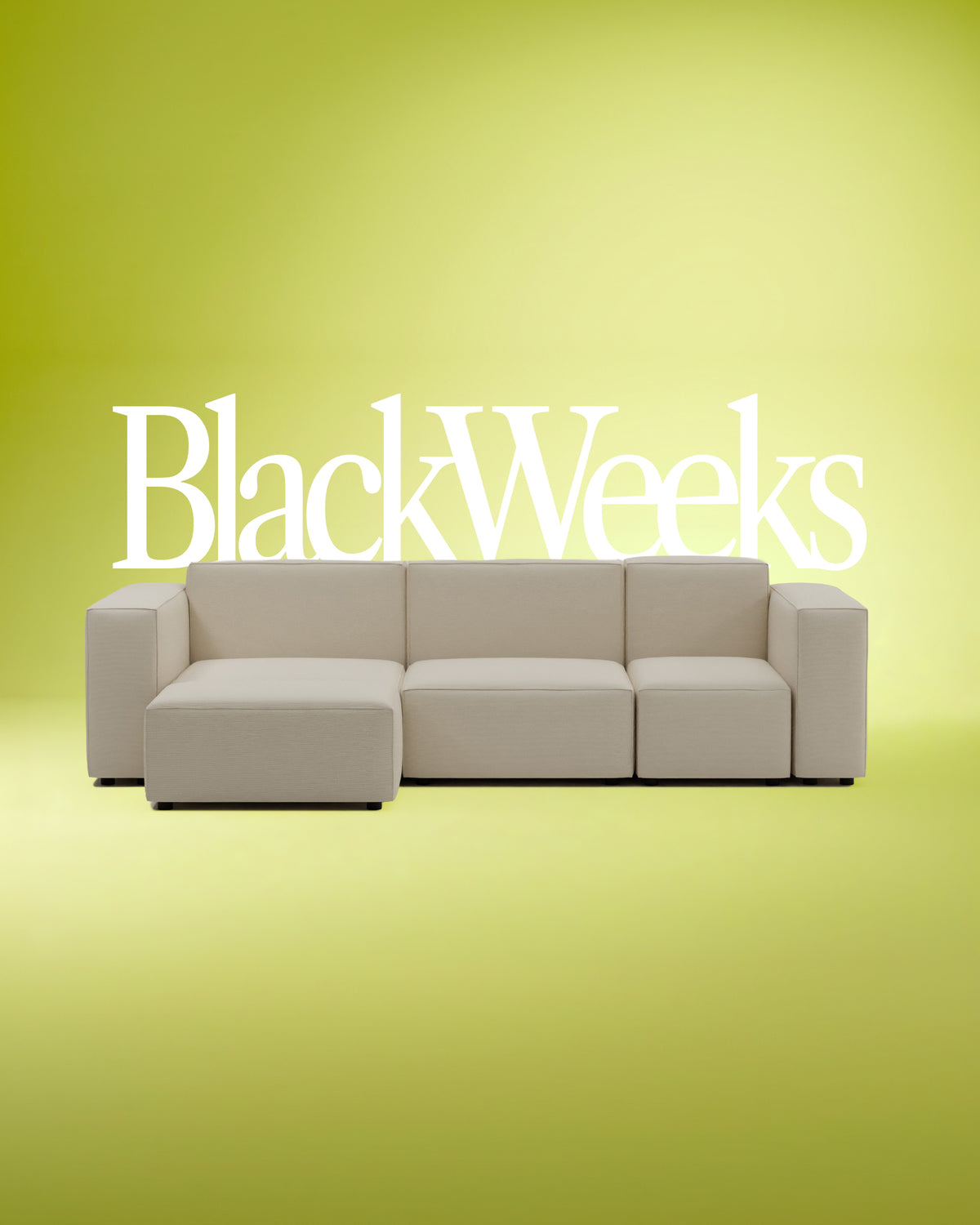 Modulares Ecksofa Harvey 4-Sitzer L Mini mit Schlaffunktion