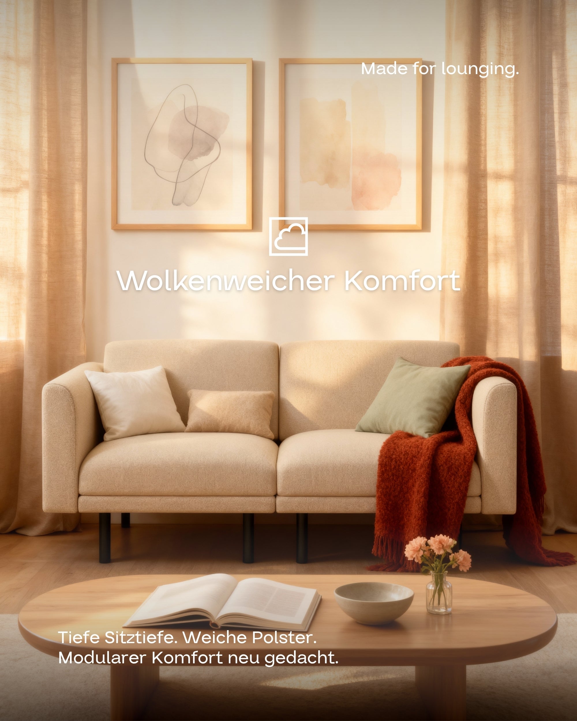 Modulares Sofa Aera 2-Sitzer