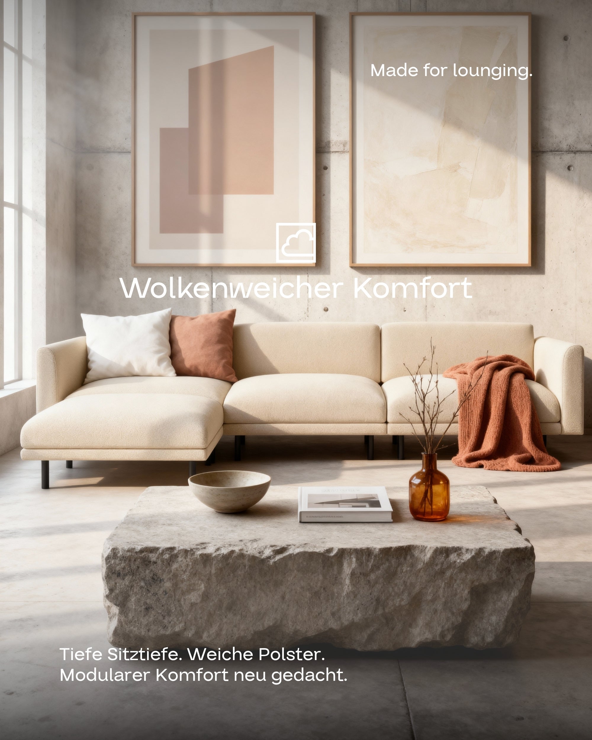 Stoffbezug - Modulares Sofa Aera Ecksofa mit Schlaffunktion