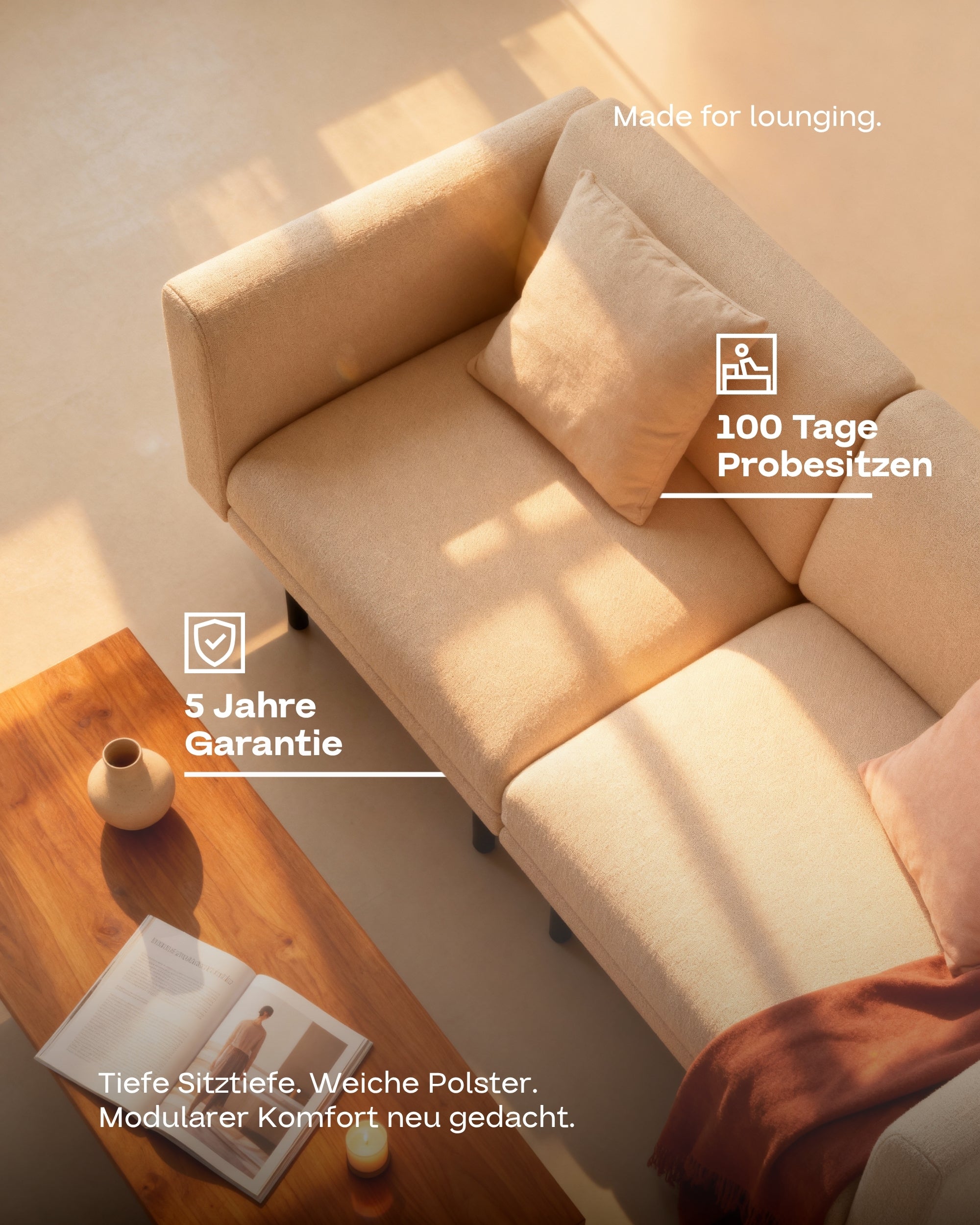 Modulares Sofa Aera 2-Sitzer