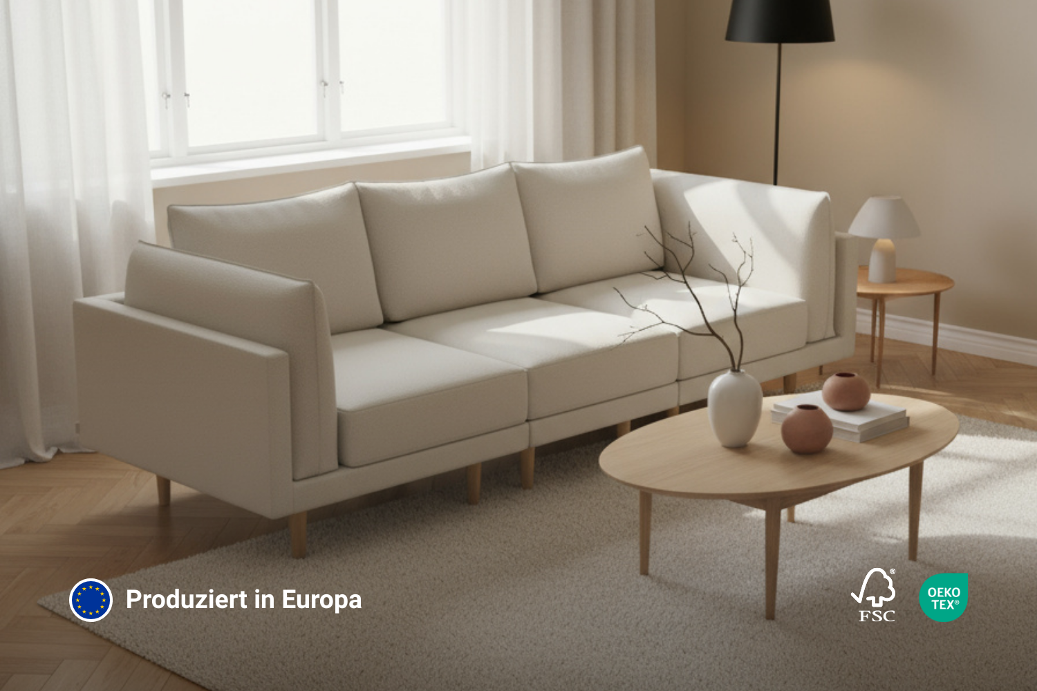 Modulares Sofa Donna 3-Sitzer mit Schlaffunktion