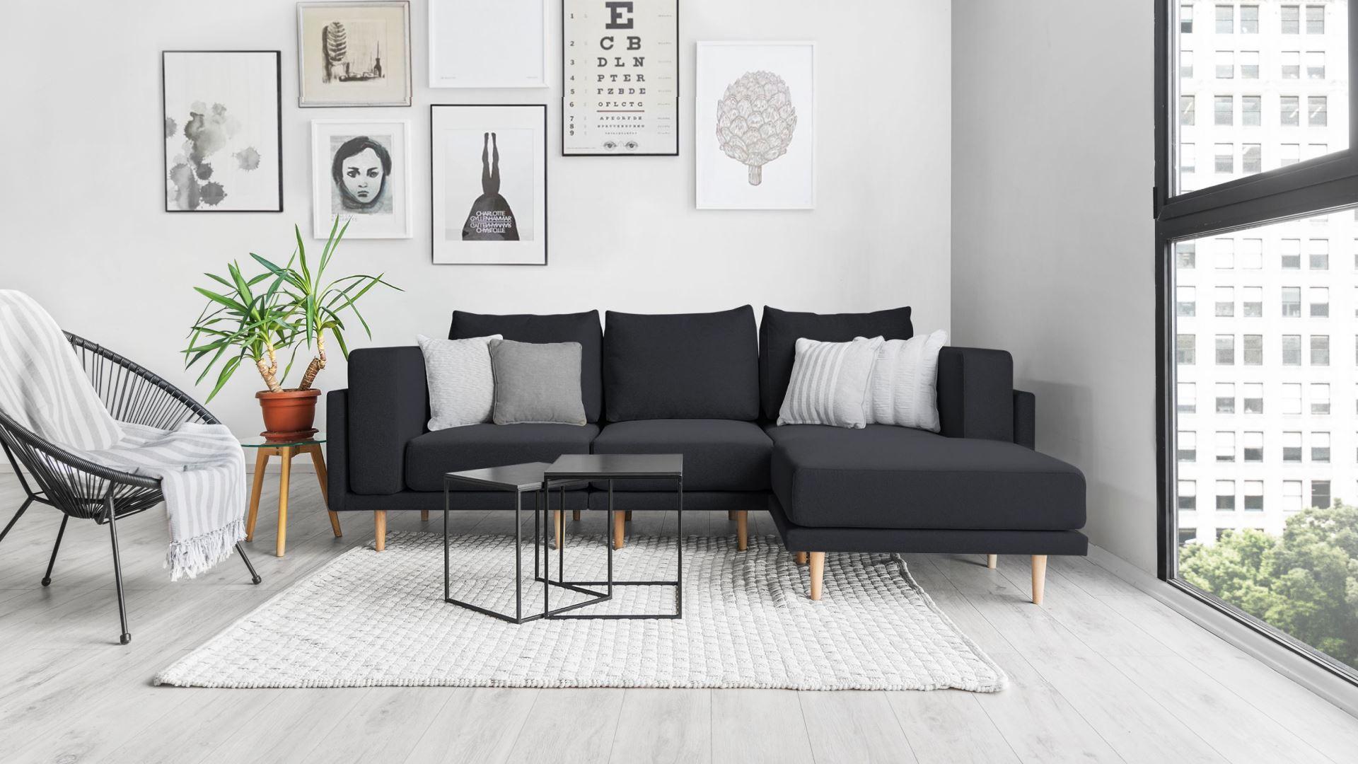 Outlet - Revêtement tissu - Canapé modulable Donna