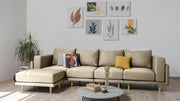Donna XL modular sofa with sleep function - fabric Nova