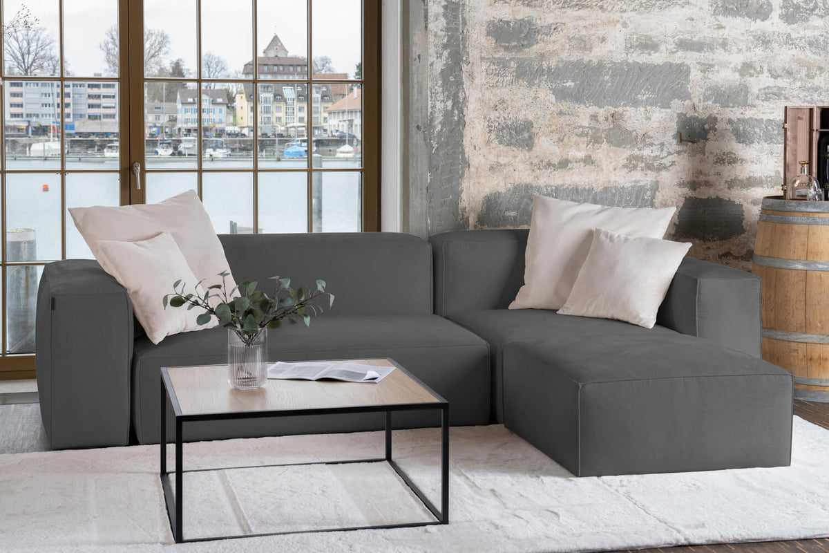 Modulares Sofa Harvey L mit Schlaffunktion