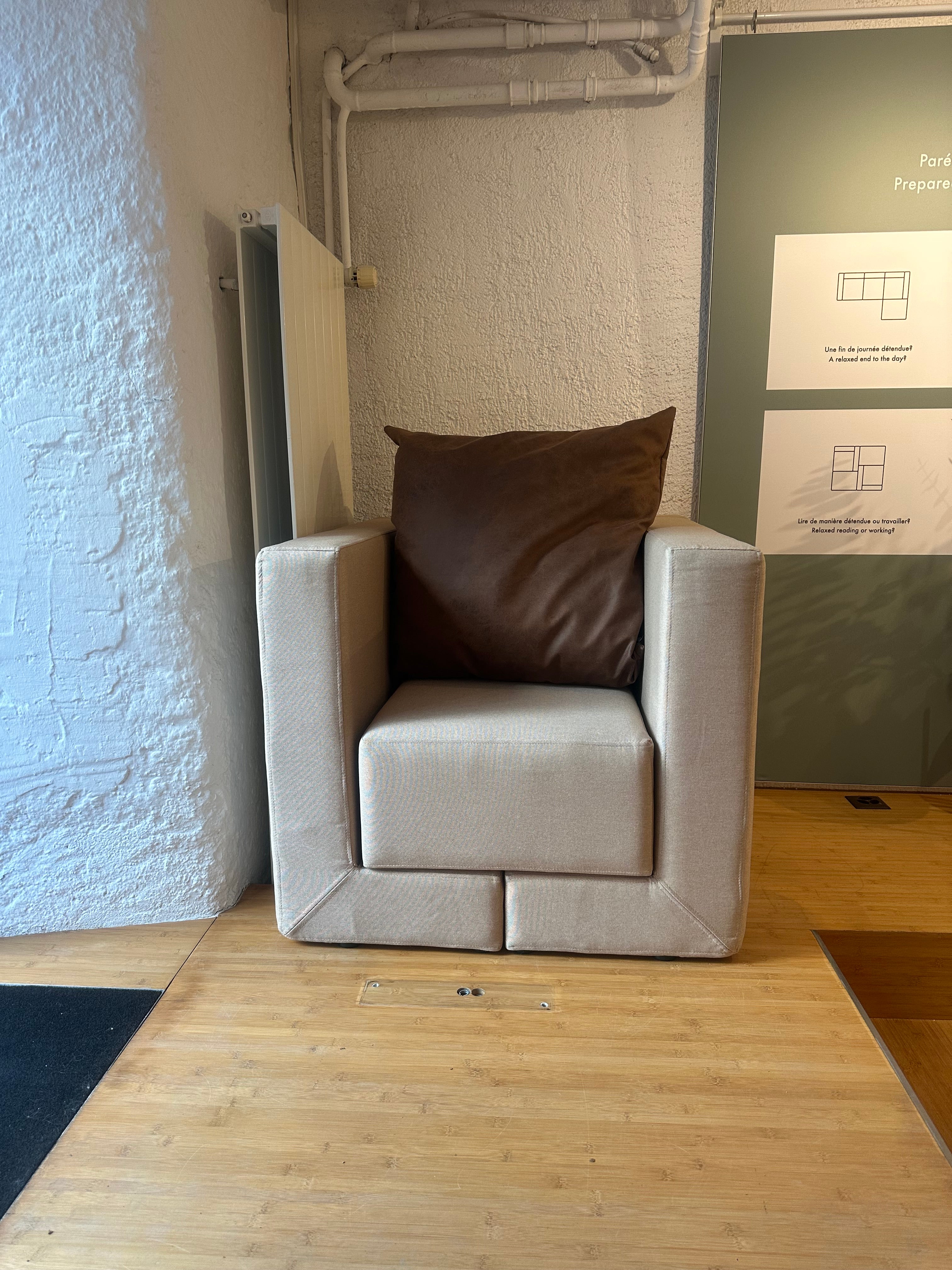 Divano poltrona modulare Alex con funzione di letto