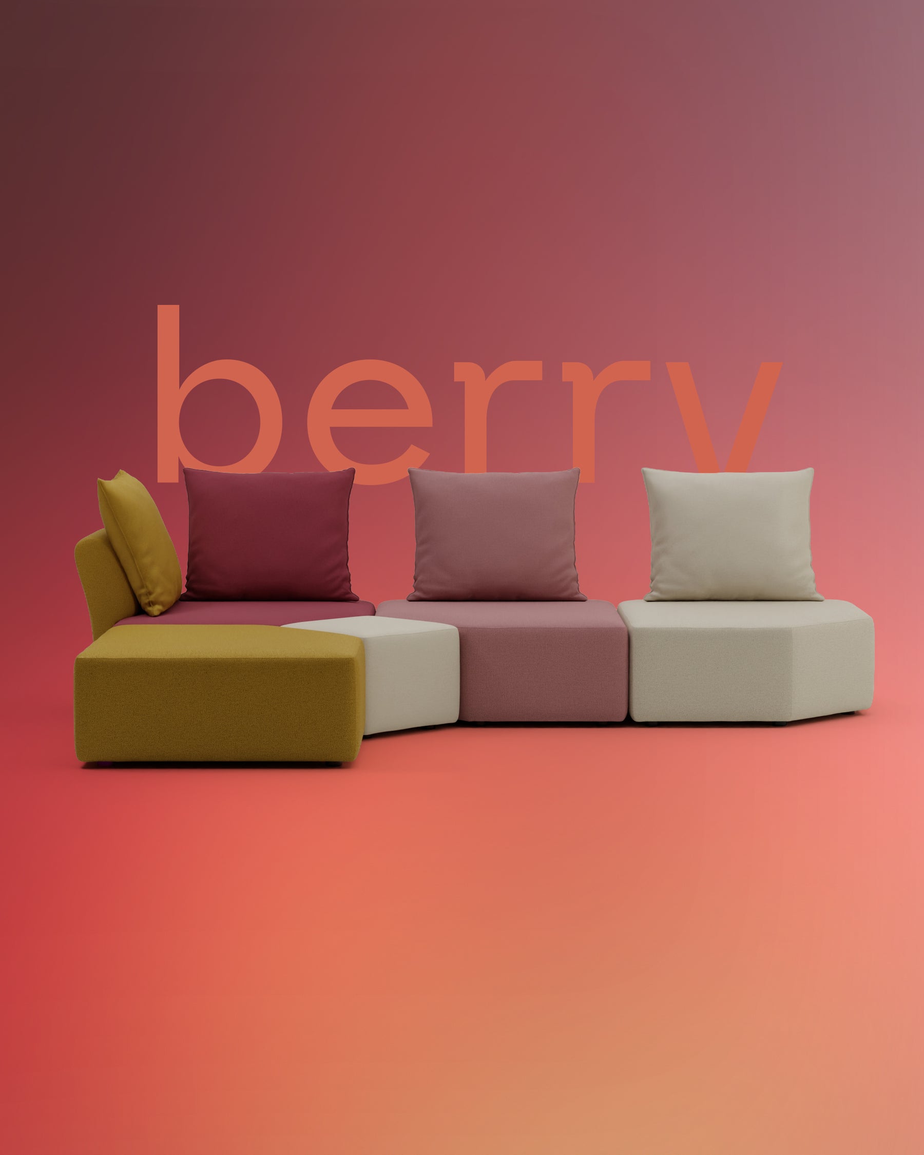 Special Edition Berry - Modular Sofa Katrina