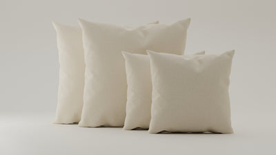 Creme-Veluno / 2x 50x50cm / 2x 70x70cm