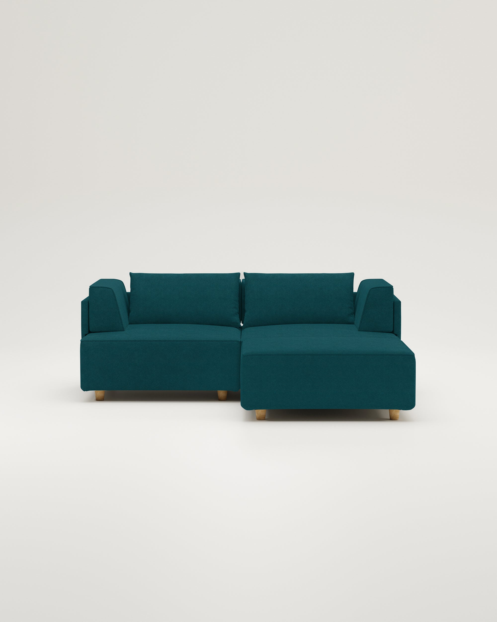 Stoffbezug - Modulares Sofa Louis 2-Sitzer mit Hocker