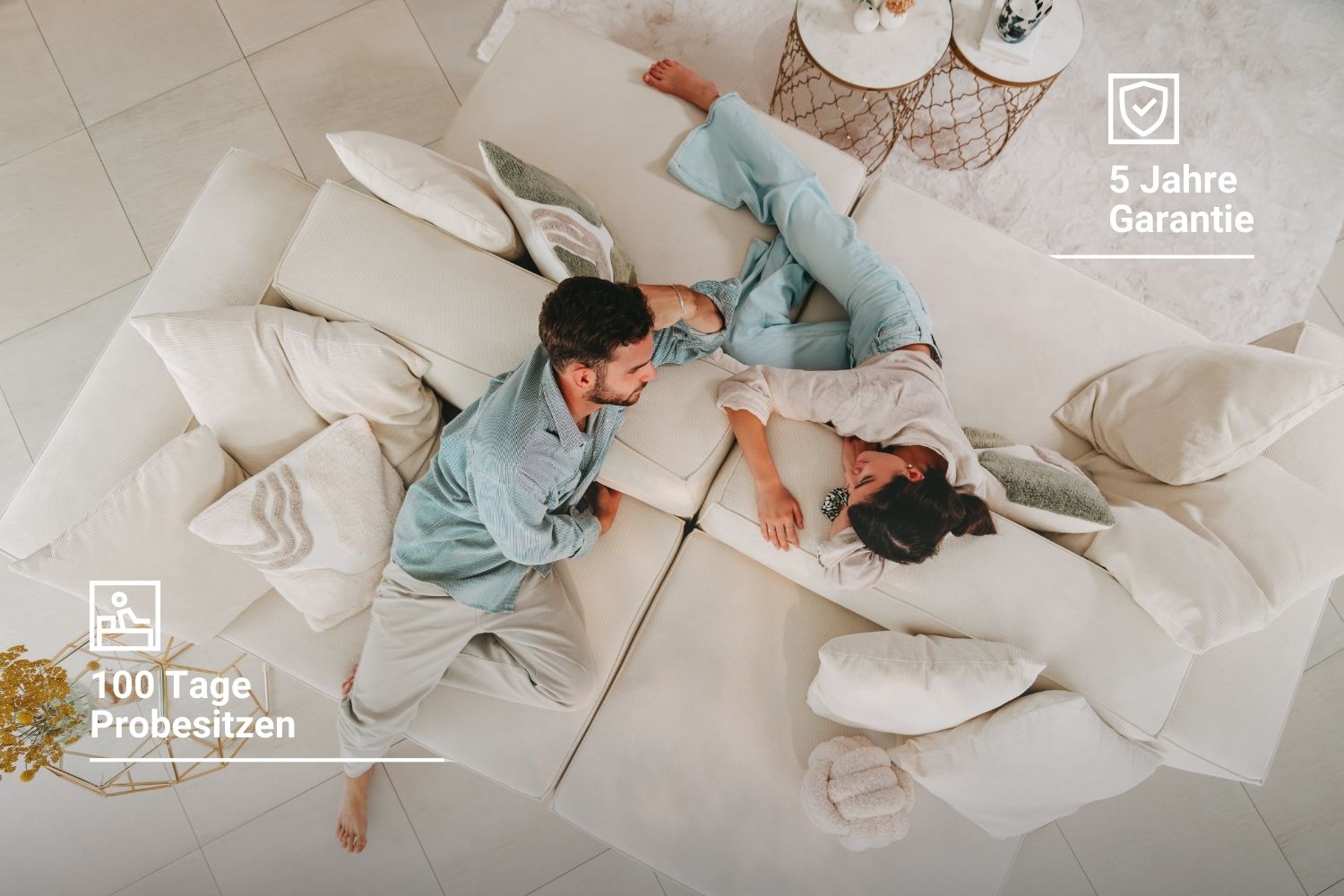 Divano componibile Harvey a 4 posti con funzione sleep