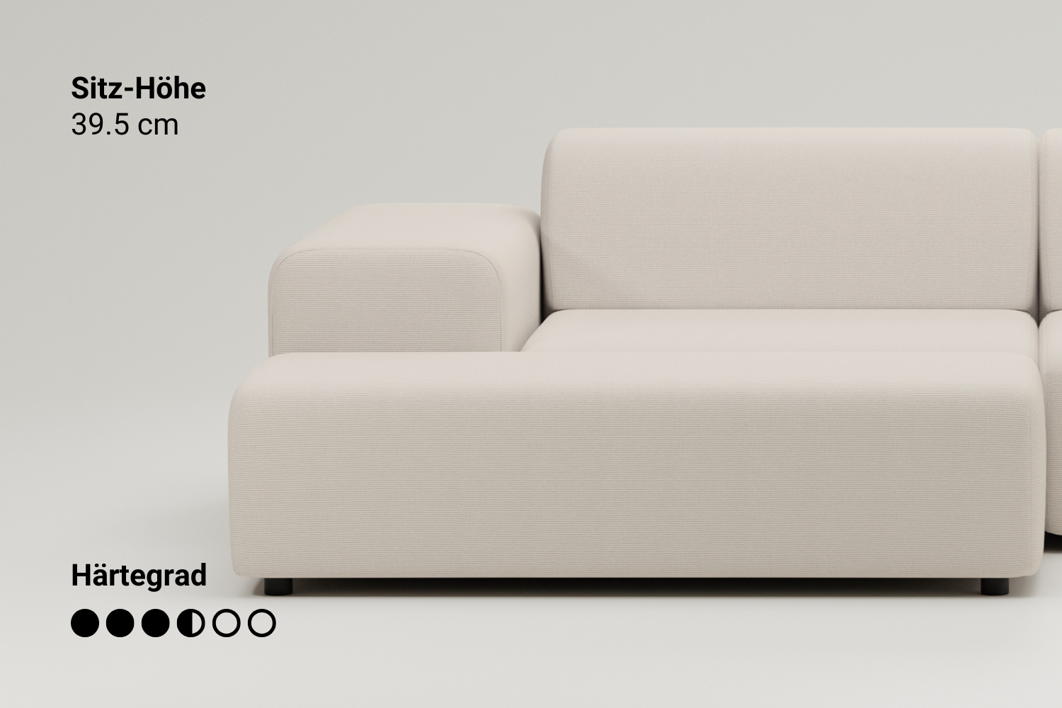 Modulares Sofa Nina U-Form / Wohnlandschaft mit Schlaffunktion