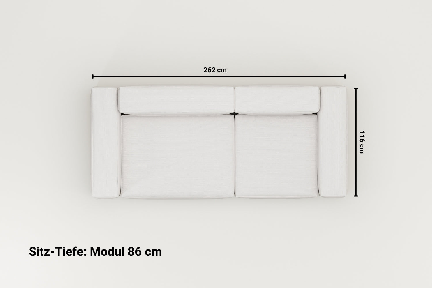 Canapé modulable Harvey 3 places avec fonction sommeil