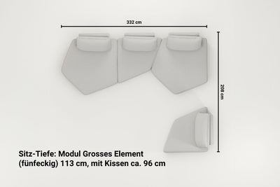 Katrina modular sofa with sleep function
