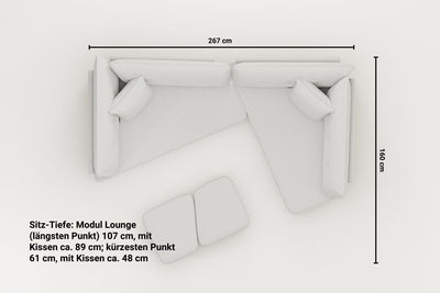 Modular sofa Mike with sleeping function