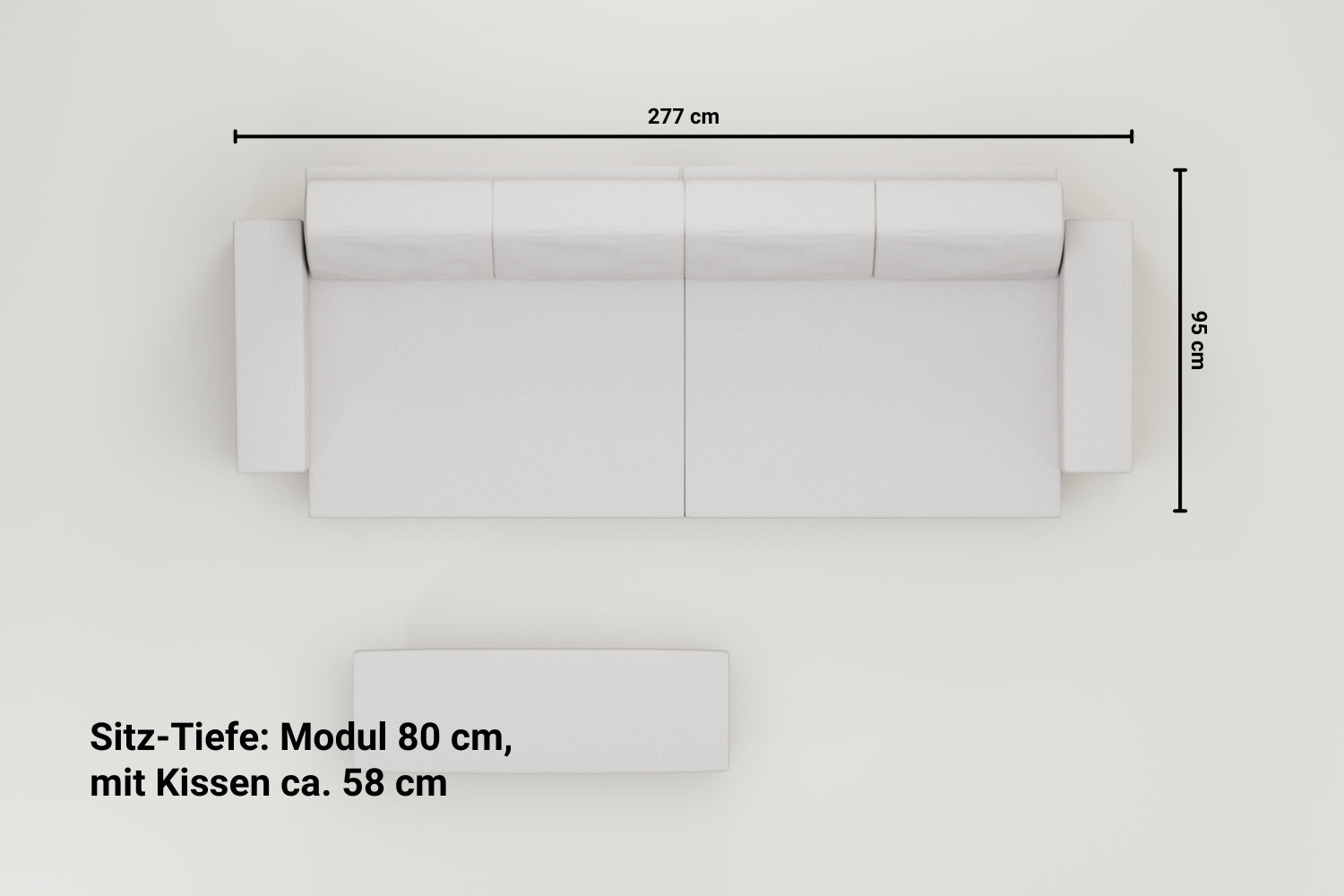 Outlet - Canapé modulable Jessica avec fonction de couchage - Tissu Nova