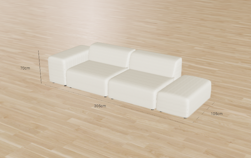 Outlet modular Sofa Nina L with sleep function