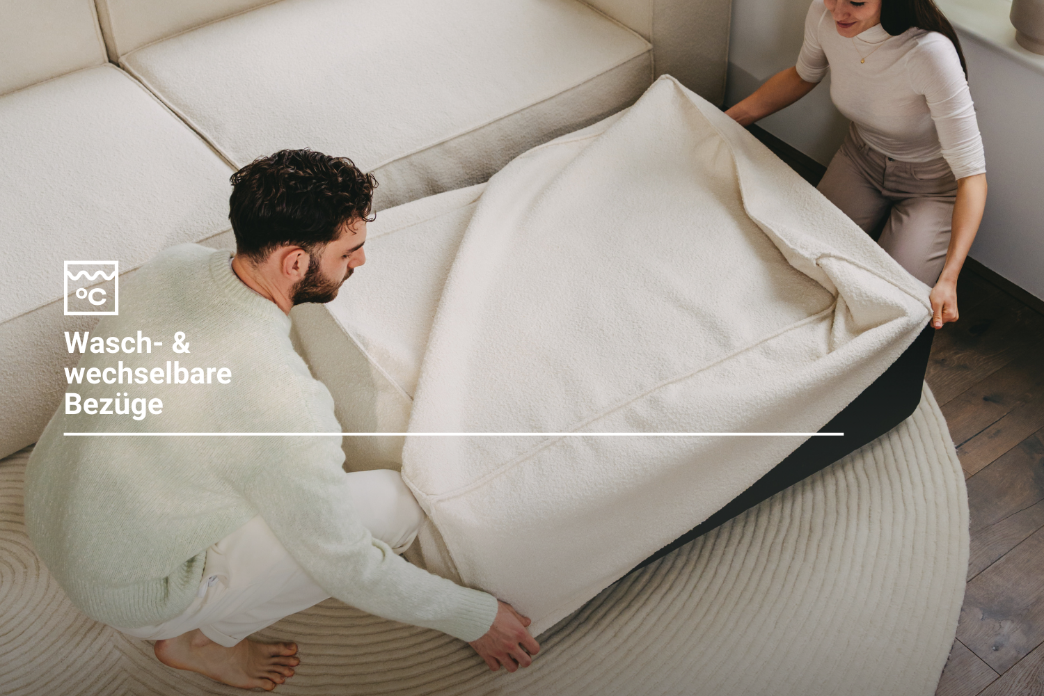 Stoffbezug - Modulares Sofa Mike mit Schlaffunktion