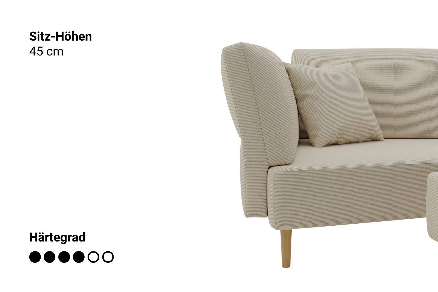 Stoffbezug - Modulares Sofa Mike mit Schlaffunktion