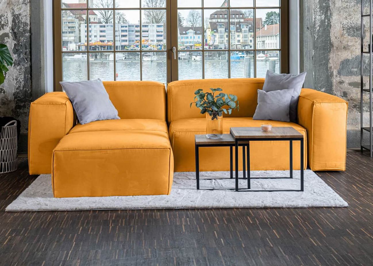 Harveys shop yellow sofa