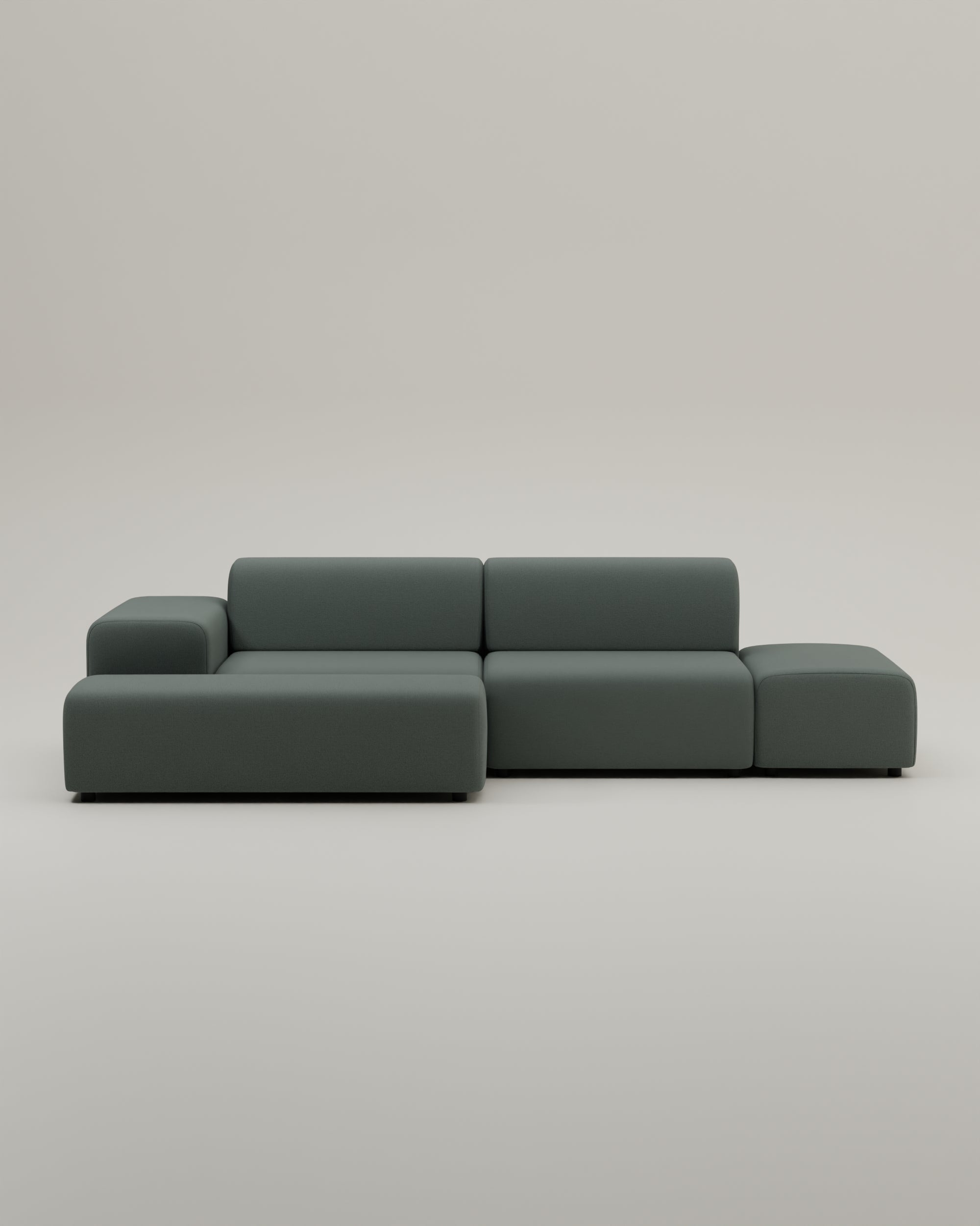 Canapé d'angle modulable 4 places Nina avec fonction couchage