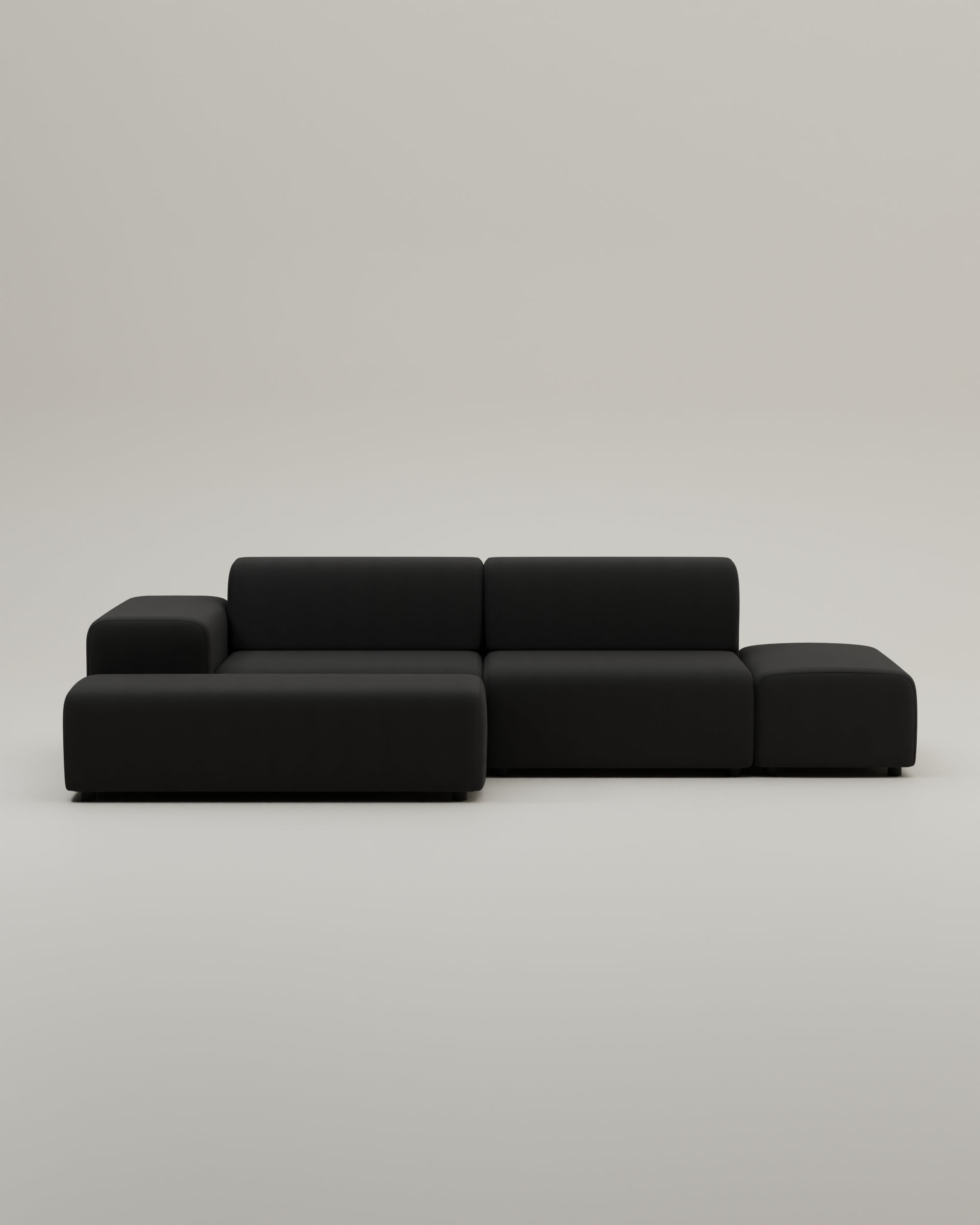 Canapé d'angle modulable 4 places Nina avec fonction couchage