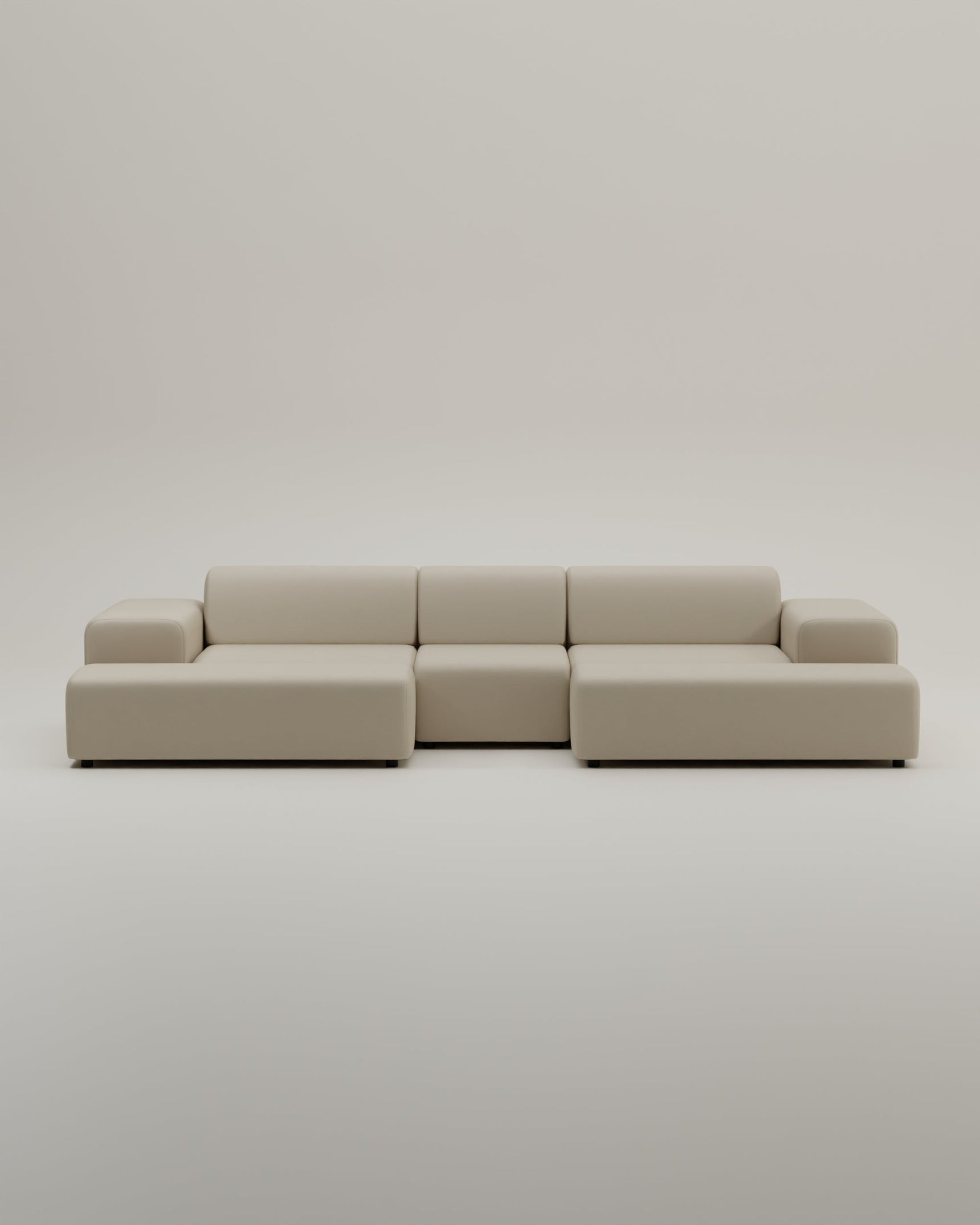 Modular sofa Nina U-Form / Living area with sleeping function