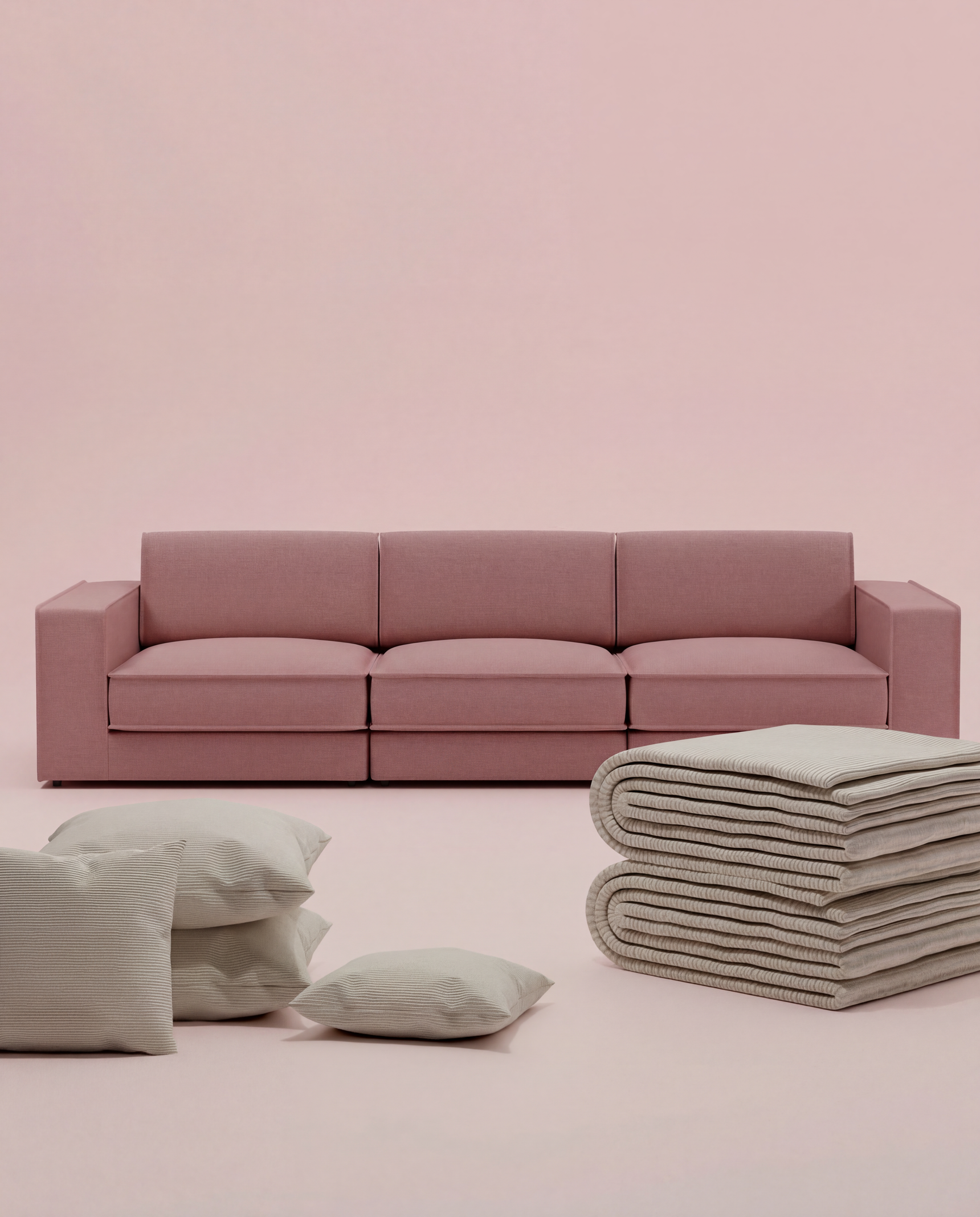 3 in 1 Set Modulares Sofa Terra 3-Sitzer mit Schlaffunktion