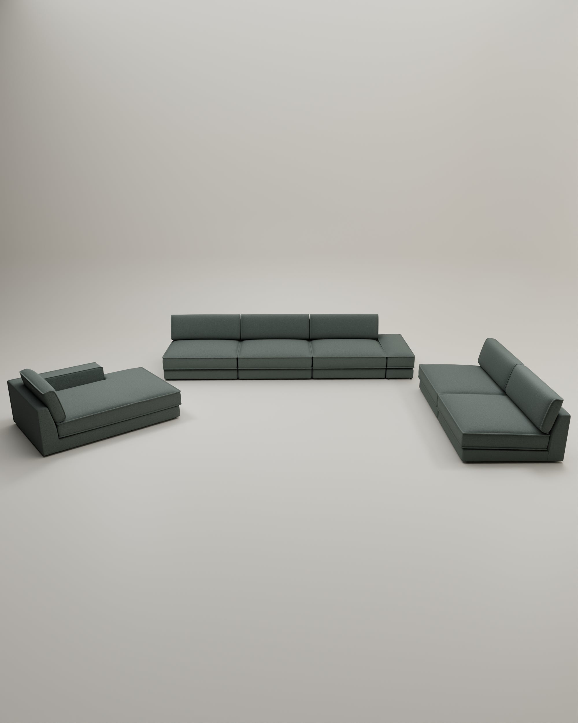 Divano modulare Terra U-Form / Salotto con funzione notte