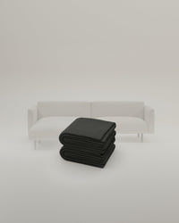 Stoffbezug - Modulares Sofa Aera 2.5-Sitzer mit Hocker und mit Schlaffunktion