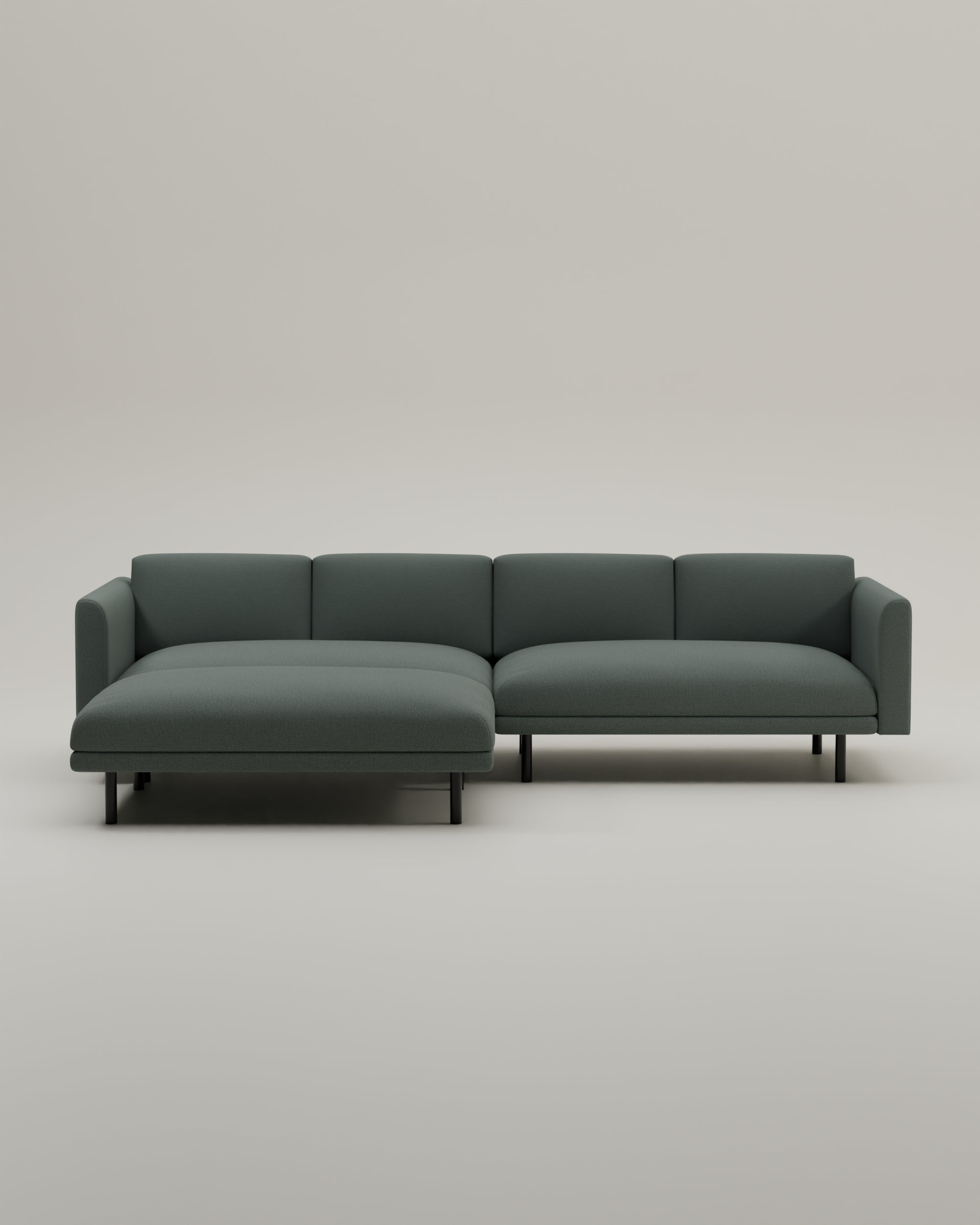 Divano modulare Aera 3 posti con pouf e funzione letto