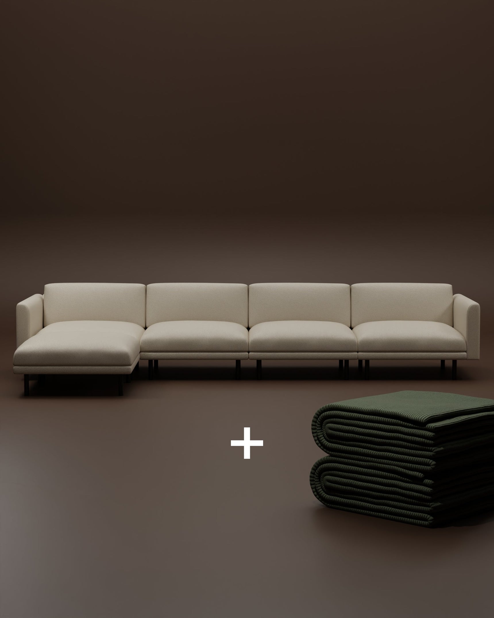 Modulares Sofa Aera 5-Sitzer mit Schlaffunktion 2 in 1 Set