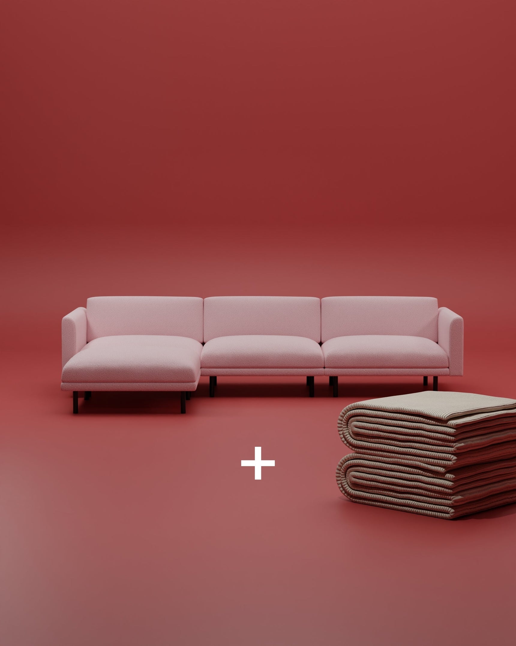 Modulares Sofa Aera Ecksofa mit Schlaffunktion 2 in 1 Set