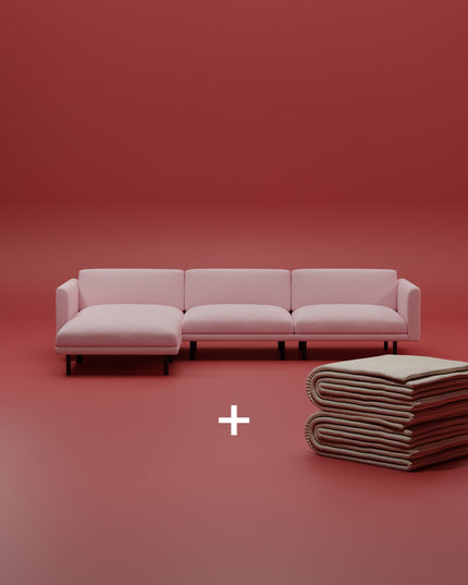 Canapé modulable Canapé d'angle Aera avec fonction couchage ensemble 2 en 1