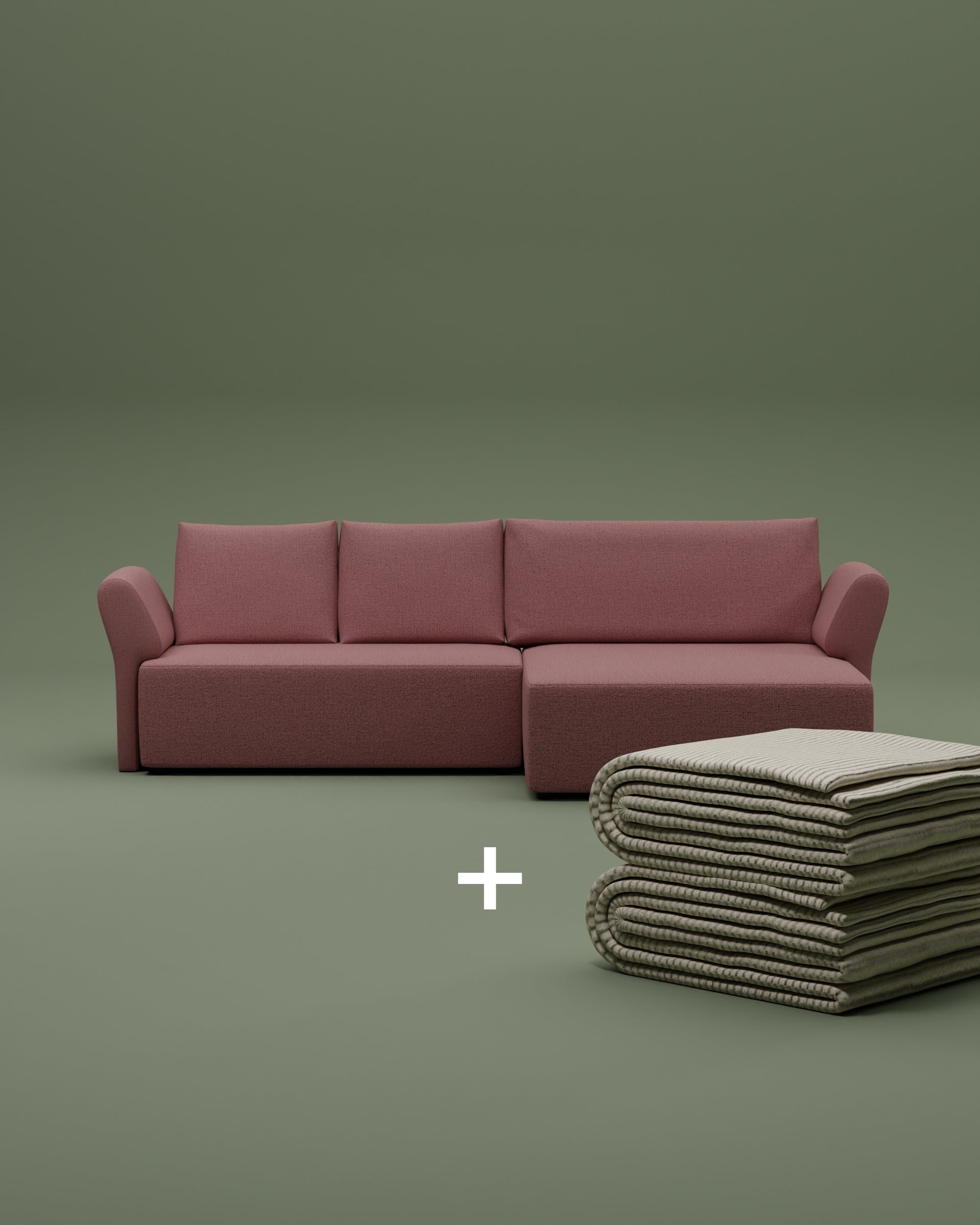 Modulares Sofa Amy 4-Sitzer mit Schlaffunktion 2 in 1 Set