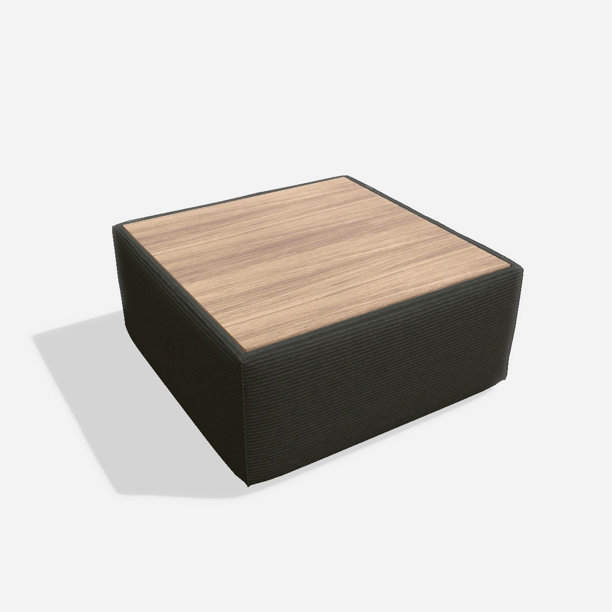 Harvey Tisch mit Stauraum 86x86 – Cord / Anthrazit