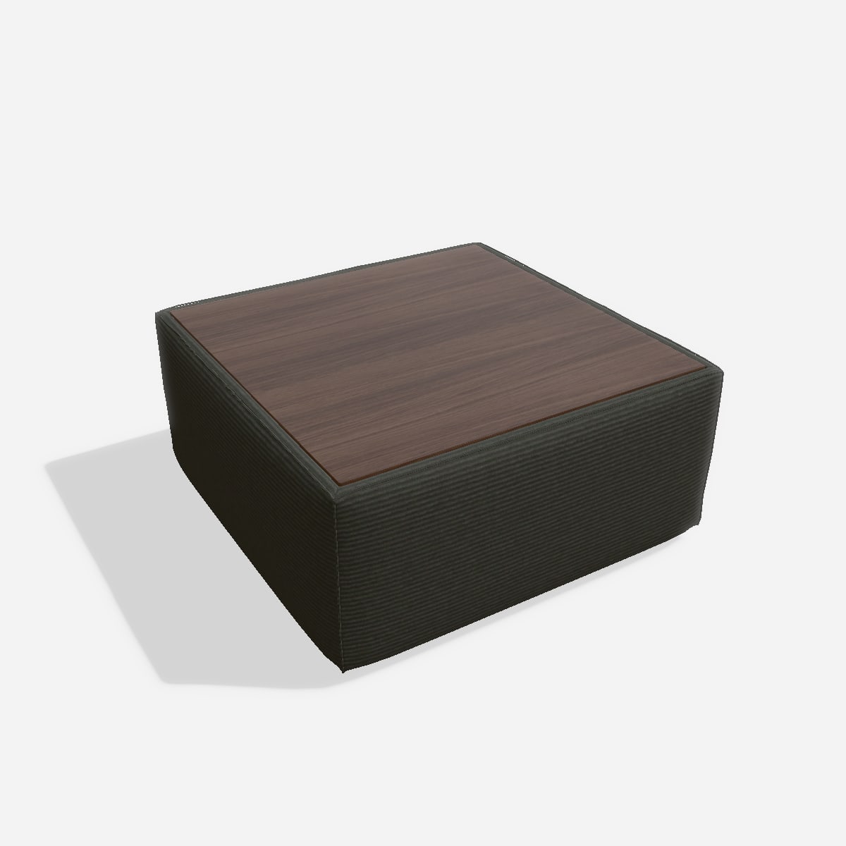 Harvey Tisch mit Stauraum 86x86 (dunkel) – Cord / Anthrazit