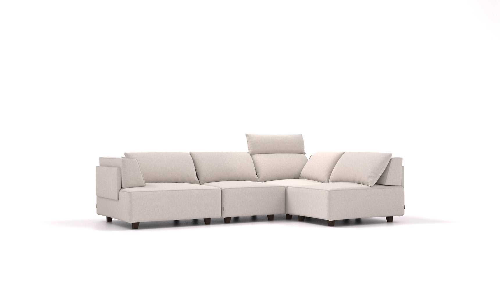 Modulares Sofa Louis 4-Sitzer mit Schlaffunktion - Stoff Nova
