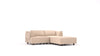 Modulares Sofa Louis 2-Sitzer mit Hocker und Schlaffunktion - Stoff Nova