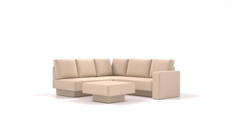Modulares Sofa Jessica mit Schlaffunktion - Individuell Stoff Nova Cappuccino