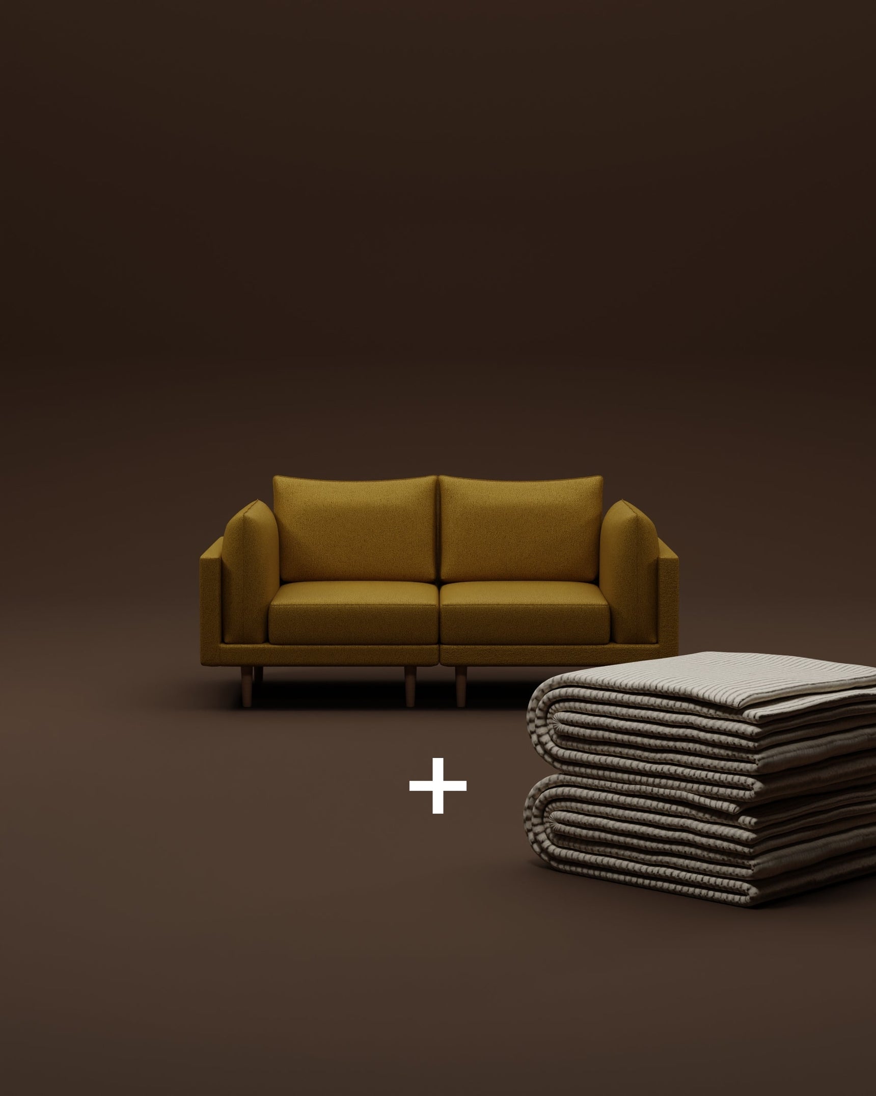 Modulares Sofa Donna 2-Sitzer mit Schlaffunktion 2 in 1 Set