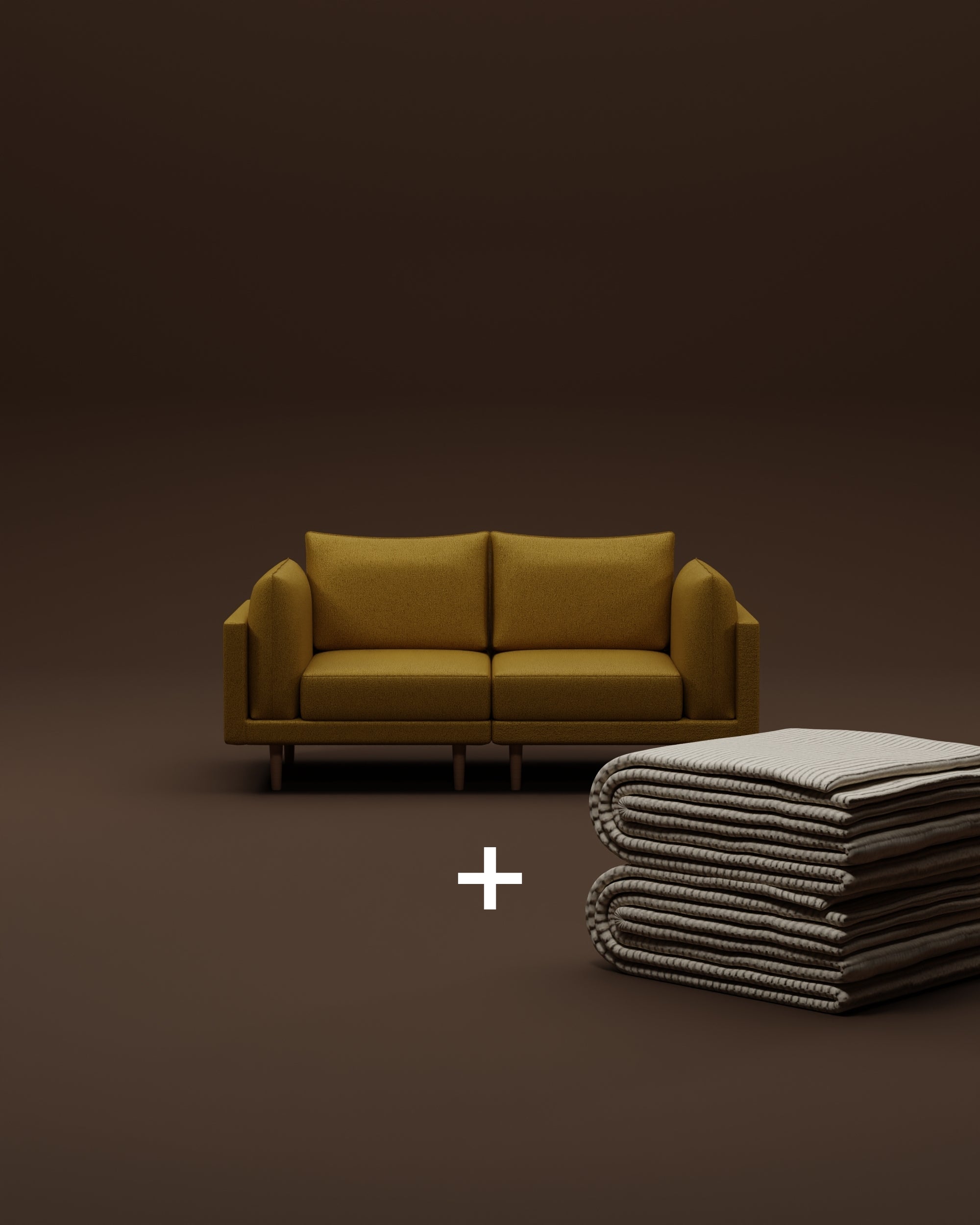 Modulares Sofa Donna 2-Sitzer mit Schlaffunktion 2 in 1 Set