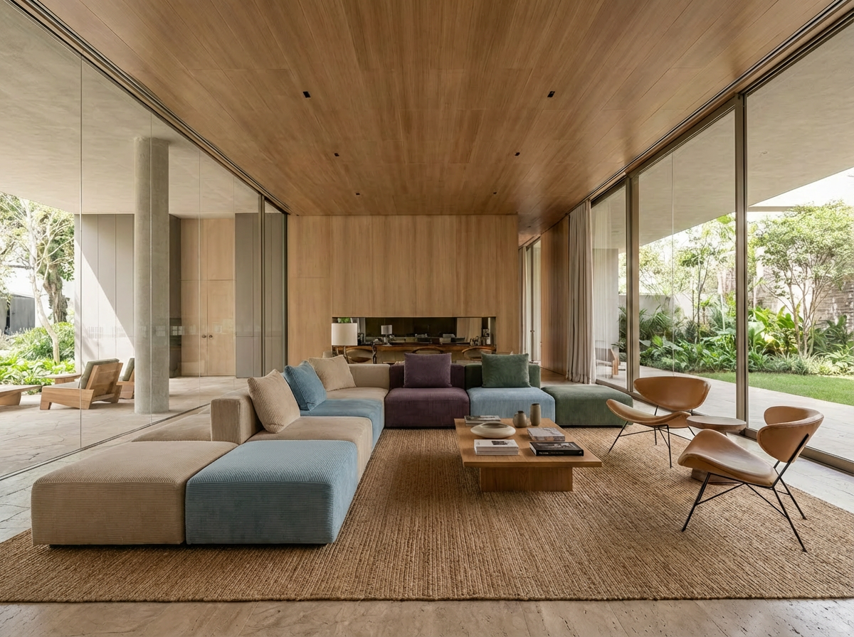 Harvey modular sofa U-Form / Living area with sleeping function