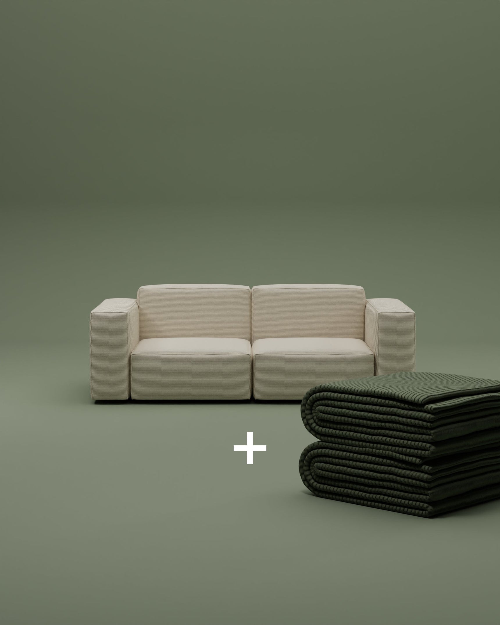 Modulares Sofa Harvey 2-Sitzer 2 in 1 Set