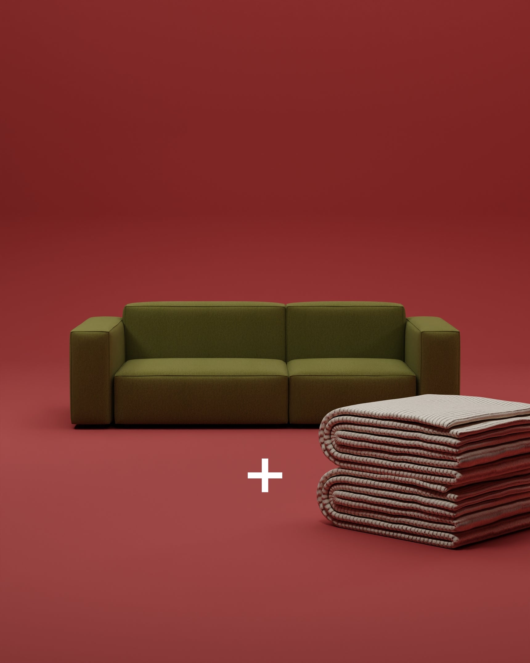 Modulares Sofa Harvey 3-Sitzer mit Schlaffunktion 2 in 1 Set