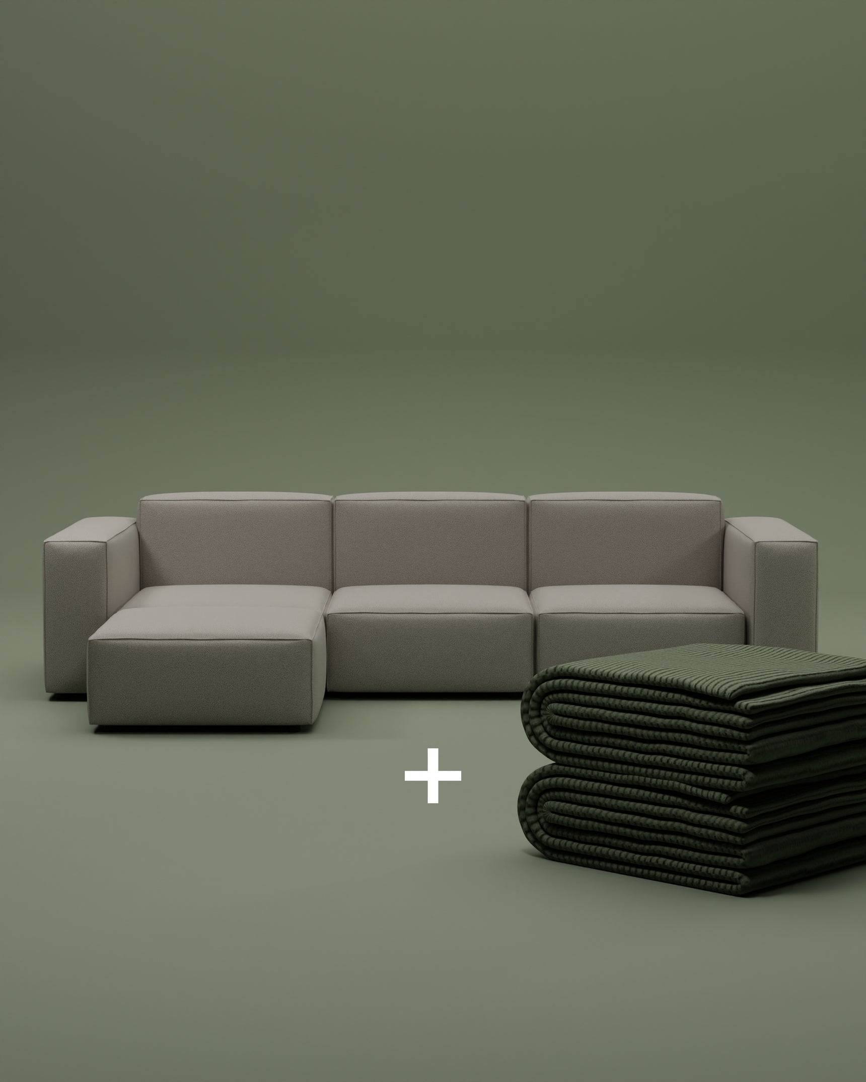 Modulares Sofa Harvey L 4-Sitzer mit Schlaffunktion 2 in 1 Set