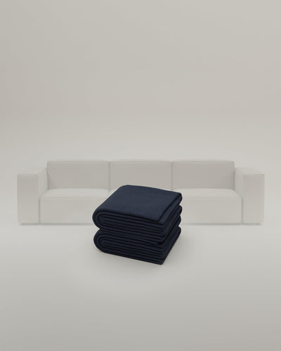 Navy-Bouclé