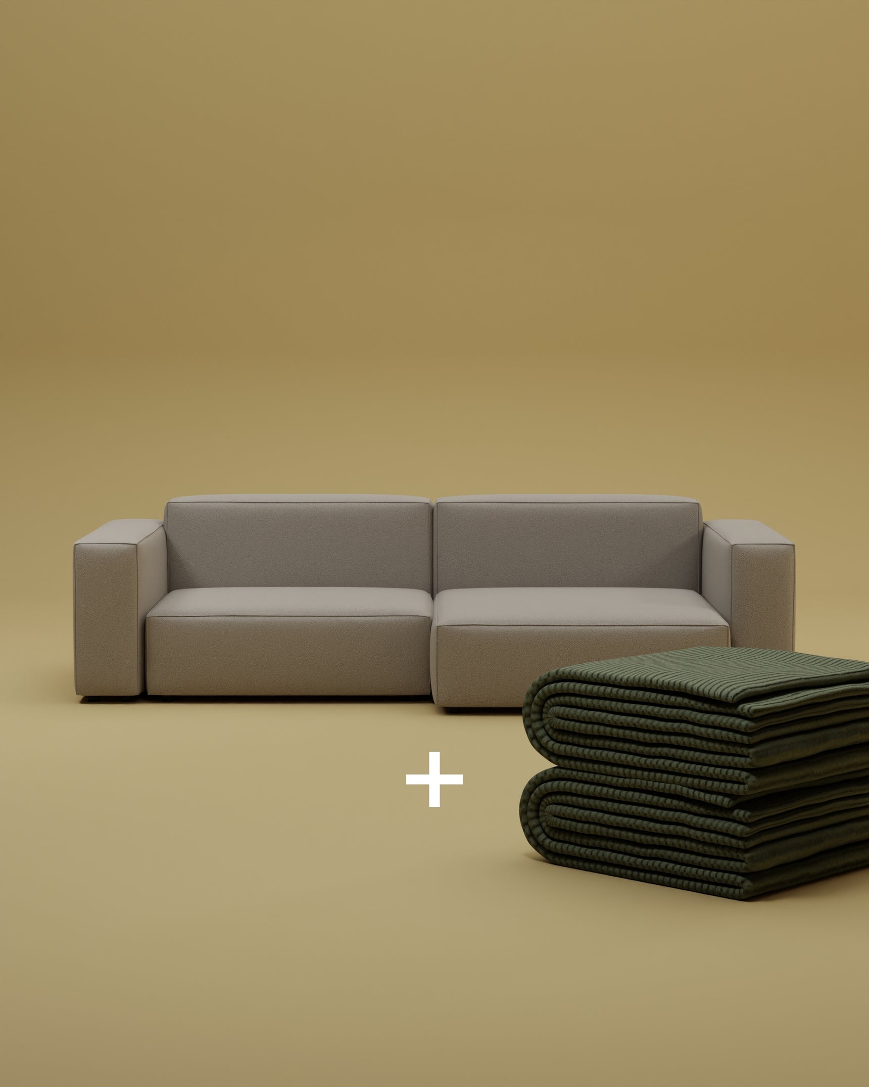 Modulares Ecksofa Harvey 4-Sitzer mit Schlaffunktion 2 in 1 Set