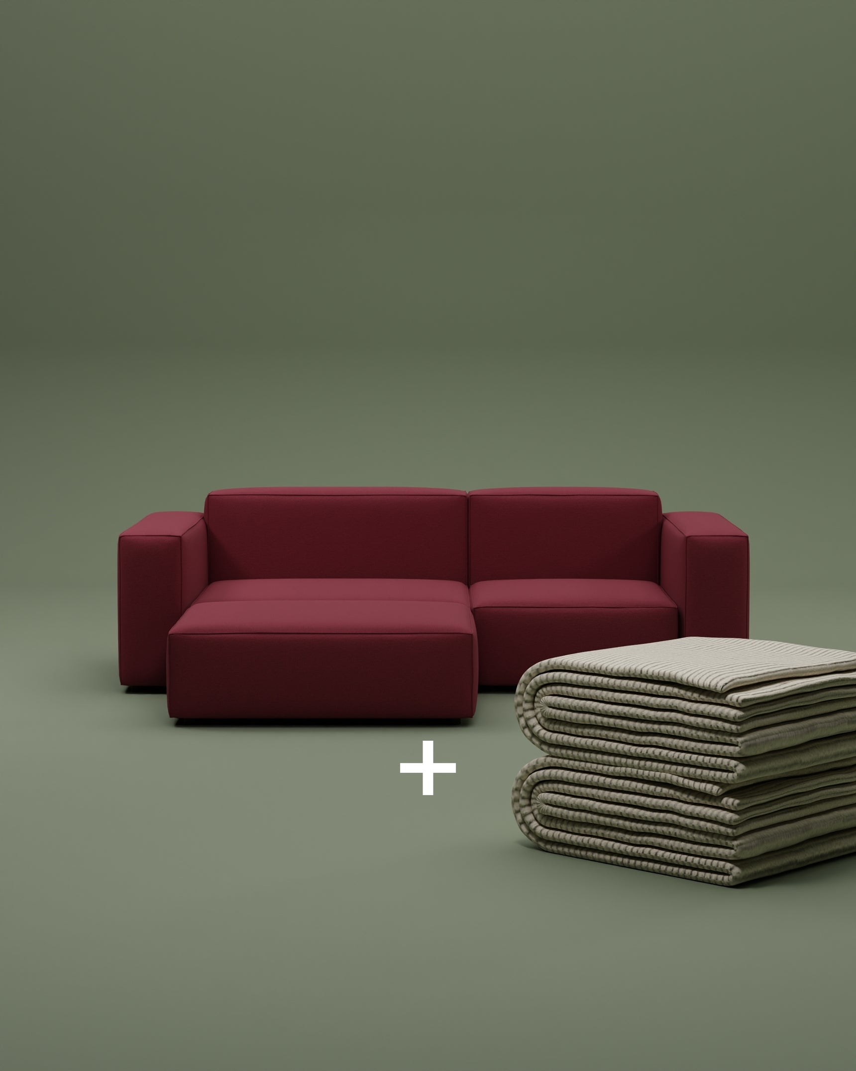 Modulares Ecksofa Harvey 3-Sitzer mit Schlaffunktion 2 in 1 Set