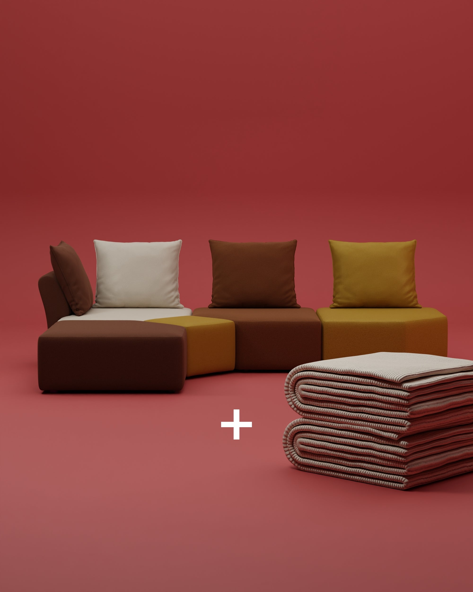 Special Edition Amber - Modulares Sofa Katrina 2 in 1 Set