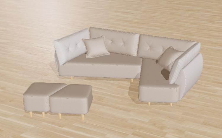 Modular sofa Mike with sleeping function