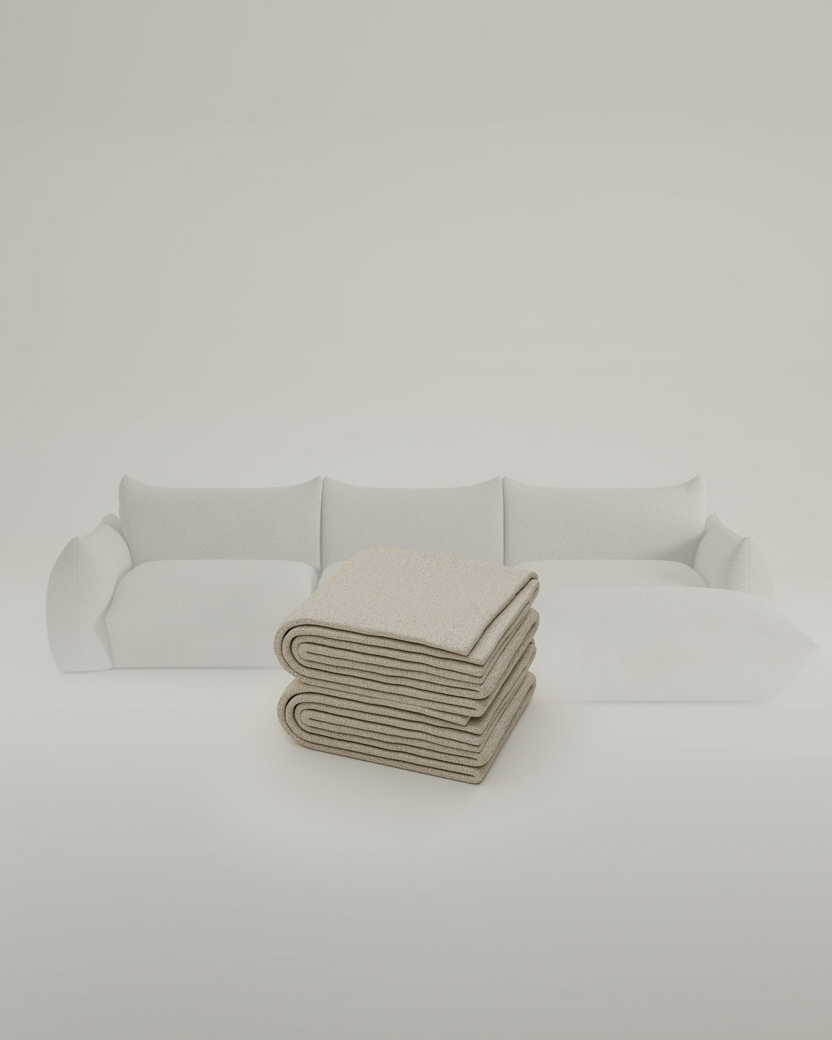 Rivestimento in tessuto - Divano modulare Luma L 4 posti con funzione letto